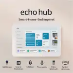 Echo Hub (Neueste Generation) | Smart-Home-Bedienpanel (8 Zoll) mit Alexa | Kompatibel mit Tausen...