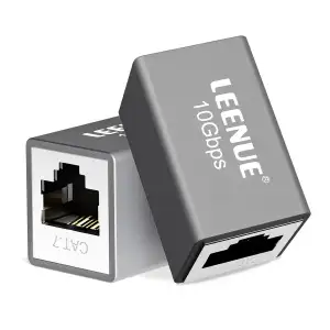 Netzwerkkabel Verbinder Cat 7, 10Gbps/600MHZ, Vergoldet RJ45 Kupplung für LAN Ka