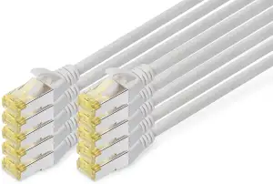 DIGITUS LAN Kabel Cat 6A - 0,5m - 10 Stück - RJ45 Netzwerkkabel - S/FTP geschirm