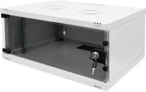 DIGITUS Netzwerkschrank - 19-Zoll Rack 4 HE - Unmontiert - Wandmontage - 400 mm 