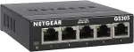 NETGEAR GS305 LAN Switch 5 Port Netzwerk Switch (Plug-and-Play Gigabit Switch LAN Splitter, LAN Verteiler, Ethernet Hub lüfterlos, Robustes Metallgehäuse), Schwarz
