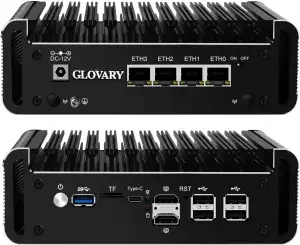 Firewall Mini PC J6413 4 Core, 4 x i226V 2.5GbE LAN Fanless OPNsense Micro Appli