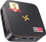 Huidun [3 Jahre Garantie] H50 Silent Mini PC Radeon Vega 6 (Besser als 4300U), AMD Ryzen, Win 11 pro Micro PC 16GB DDR4 512GB SSD, DP+HDMI 4K@60Hz, USB3.2, Dual WiFi Mini Desktop Computers für Büro