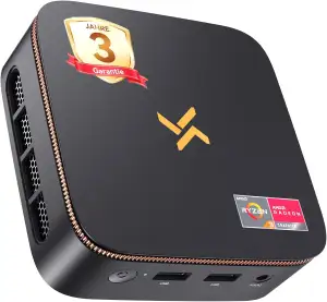 Huidun [3 Jahre Garantie] H50 Silent Mini PC Radeon Vega 6 (Besser als 4300U), A