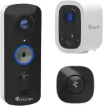 TOUCAN V3 Videotürklingel mit Gong & S4 Outdoor-Sicherheitskamera-Set – Voller Schutz mit Bewegun...