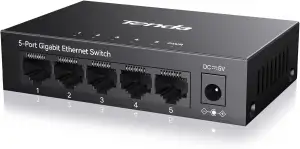 Tenda TEG1005D LAN Switch 5 Port Gigabit Netzwerk Switch (IGMP-Snooping, QoS, Pl