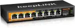 8 Port 2.5G Switch Web Smart Managed, 8 x 2.5G Base-T & 1 x 10G SFP Slot, Unterstützung 802.3ad Static Aggregation, QOS/VLAN/IGMP, Metallgehäuse Netzwerk Ethernet Switch