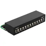 FGB CAT 7 Patchpanel Verteilerfeld 12 Port - Tisch/Wandmontage/Desktop Geschirmt 12X RJ45 Buchse ...