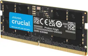 Crucial DDR5 RAM 32GB 4800MHz SODIMM, Arbeitsspeicher für Laptop/Notebook, Mini 