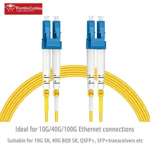 1M 4Pack OS2 LC auf LC LWL Patchkabel Singlemode, Glasfaser-Kabel Duplex, 10Gb 9