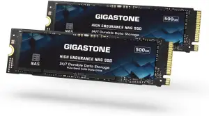 Gigastone SSD 500 GB (2er-Pack) M.2 NAS SSD 24/7 High Endurance Cache für Networ