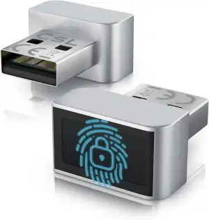 CSL - USB Fingerabdrucksensor für PC - Fingerprint Key - bis zu 10 IDs – kompati