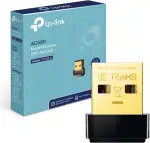 TP-Link Archer T2U Nano AC600 USB WLAN Stick Adapter(433MBit/s 5GHz, 200MBit/s 2,4GHz, WPA und WPA2-Verschlüsselungs-Standard, Windows 11/10/8.1/8/7/XP, Mac OS 10.15 und früher), Wi-Fi 5 AC600