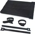 Klettband Kabelbinder Schwarz 100 Stück, Kabel Klettband Wiederverschließbar 200 x 12 mm Klett Kabelbinder Klettverschluss für Home Office Büro und Garten