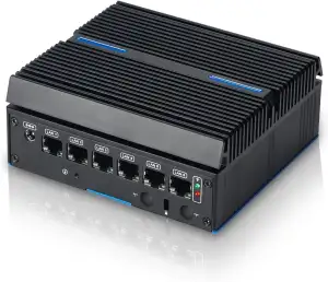 Lüfterloser Firewall-Mini-PC 6 x Intel LAN Ethernet (bis zu 2,5 GbE) Intel CORE 