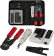 RedStar24 Netzwerk-Werkzeugset 4-in-1 – RJ45 Crimpzange, LSA Auflegewerkzeug, LAN Netzwerktester ...