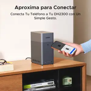 UGREEN NASync DH2300 2 Bay Desktop NAS mit 10Gbps NVMe Gehäuse, NFC Tap zum Verb