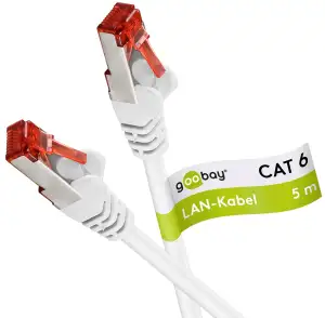 Goobay 92761 CAT 6 Kabel Lan Netzwerkkabel für Gigabit Ethernet S-FTP doppelt ge