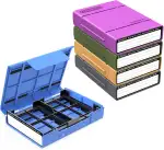 ORICO Festplattentasche 2,5" 3,5" für Festplatten,5 Stück,Stoßfest, Staubdicht und Feuchtigkeitsbeständig Schutzkoffer Kompatibel mit WD/Seagate/Samsung