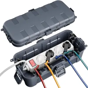 RESTMO Medium wasserdichte Kabelbox für den Außenbereich, IP54 wasserdicht, Wett