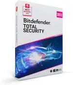 Bitdefender Total Security - 10 Geräte | 1 Jahr Abonnement | PC/Mac/iOS/Android | Aktivierungscode per Post