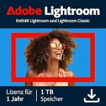Adobe Lightroom inkl. Lightroom Classic 1 TB |KI-gestützter Foto-Editor |1 Jahr | PC/Mac | Digita...