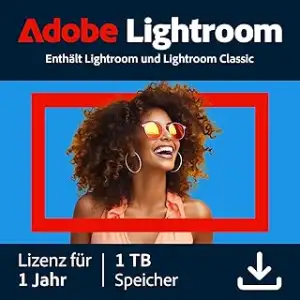 Adobe Lightroom inkl. Lightroom Classic 1 TB |KI-gestützter Foto-Editor |1 Jahr 