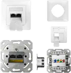 ProfiPatch Netzwerkdose Cat6A Netzwerkdose Unterputz 500MHz LAN Dose CAT7,CAT6A,