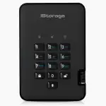iStorage diskAshur2 SSD 256GB Schwarz - Sicheres tragbares Solid-State-Laufwerk - Passwortgeschützt - Staub- und wasserdicht - Hardware-Verschlüsselung