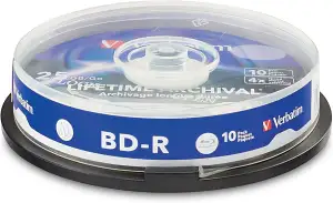 Verbatim 43825 M-Disc BD-R, Blu-Ray-Disk 25 GB - 4-fache Brenngeschwindigkeit - 