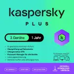 Kaspersky Plus Internet Security 2026 | 3 Geräte | 1 Jahr | Anti-Phishing und Firewall | Unbegrenzter VPN | Passwort-Manager | Online-Banking Schutz | PC/Mac/Mobile | Aktivierungscode per Email
