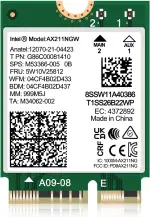 WiFi 6E Wireless Card AX211 NGW. Only Support CNVio2 Protocol and 12/13th Generation CPU, Bluetooth 5.3, Tri-Band 5400Mbps, Network Adapter for Laptop Support Windows 10/11 (64bit),Linux.