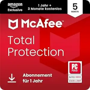 McAfee Total Protection 2026 (5 Geräte), 15 Monate Amazon Exklusiv | Virenschutz