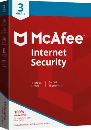 McAfee Internet Security, 3-Geräte, 1-Jahr, Windows/Mac/Android/iOS (Code in a B