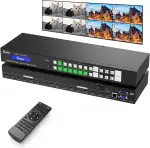 4K HDMI Matrix Switch 8x8 mit Web-Steuerung & 3.5mm Audio-Extraktor 4K@30Hz Rackmontage HDMI Matrix Switcher Splitter 8 in 8 Out unterstützt HDCP EDID RS232 IR Remote