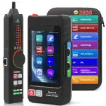 Henkion Multifunktions RJ45 Netzwerkkabeltester UTP-Kabeltester,Ethernet-Kabelverfolger, 4-Zoll-IPS-Touchscreen, unterstützt Netzwerktools, OPM, POE++-Erkennung, RJ45 TDR, Kabellänge,NCV(LT-600S)