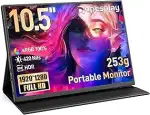 Portable Monitor 10,5", HDR 1920 x 1280 Ultradünn 100% sRGB Tragbarer Monitore, 420 Nits Mini Zwe...
