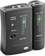 deleyCON Netzwerk Kabeltester RJ11 RJ12 RJ45 ISDN LAN Netzwerkkabel Patchkabel CAT6 CAT7 CAT8 Kab...