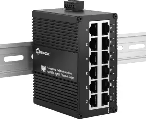 12-Port Gigabit Industrie DIN-Schiene & Wandmontage Ethernet Switch, 20Gbit/s Sw
