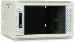 6HE Netzwerkschrank (Serverschrank) 19 Zoll wendbares Wandgehäuse mit Glastür - Weiß (BxTxH) 600 x 600 x 368mm - Traglast 60 kg