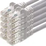 1aTTack.de Netzwerkkabel Cat.6 - weiß - 10x - 0,5m - (Set) - CAT6 Ethernet Kabel Lankabel 1000 Mbits Patchkabel