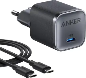 Anker Nano 45W USB C Ladegerät, kompakter Netzteil, Schnellladegerät für iPhone 17/Pro/Pro Max/iPhone Air/16/15, MacBook, Pixel 9, iPad, Samsung Galaxy S25 Ultra/S24 Serie (inkl. 1,8m Kabel)