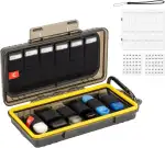 KIWIFOTOS 24 Steckplätze, Hartschale, Wasserabweisend für USB-Stick, CFexpress Typ A SD, Nintendo Switch (NS), Spielkarten, PSV PS Vita SD-Kartenhalter, Tragetasche, Étui Pour Carte Mémoire