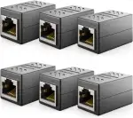 deleyCON 6 Stück RJ45 Kupplung (1000 Mbit) Gigabit LAN Kabel Verlängerung Netzwerkkabel Ethernet ...