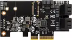 ZimaBoard PCIe zu 5-Port SATA III Adapter, JMB585 Chipsatz, PCIe 3.0 SATA Erweiterungskarte für NAS & Home Server, 6 Gbit/s SATA, FIS-Based Switching, Low-Profile Blende