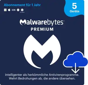 Malwarebytes | Windows/Mac/iOS/Android/Chrome | Premium | 5 Gerät | 12 Monate | Aktivierungscode per Email