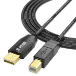 G-PLUG USB 2.0 Druckerkabel 2m - Hochgeschwindigkeits USB A auf B Kabel für Drucker, Scanner, Fax, Digitalpiano, DAC - erhältlich in 1m 2m 3m 5m Schwarz