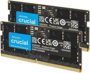Crucial DDR5 RAM 32GB Kit (2x16GB) 4800MHz SODIMM, Arbeitsspeicher für Laptop/No