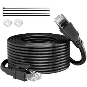 Outdoor Cat 6 LAN Kabel 30meter, Außen Wasserdicht Direct Burial LLDPE UV Mantel