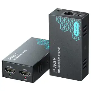 PWAY PW-DT243 HDMI Extender over IP 150m/492ft Bertragung über Cat5e/6/7/8 Netzw